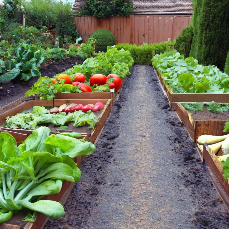 Full garden of veggies that are healthly growing