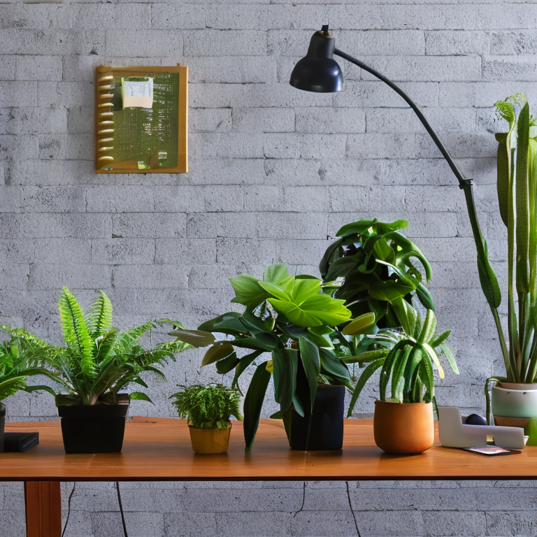 Indoor plants standing on the table