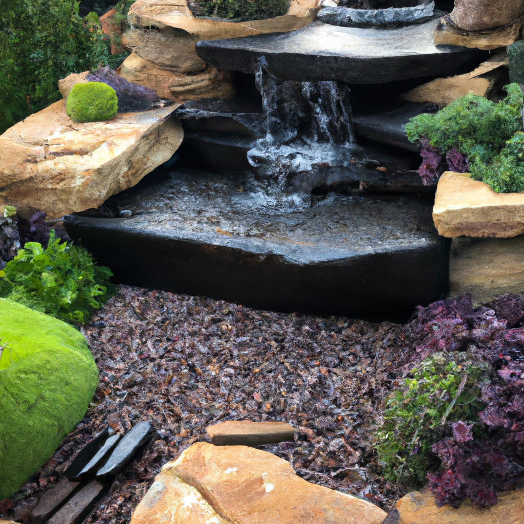 Water feature in garden is looking awesome